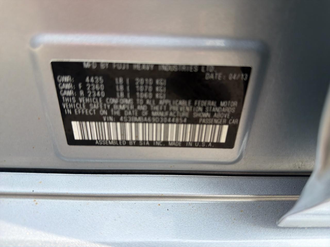 Subaru Legacy 2.5i 2013