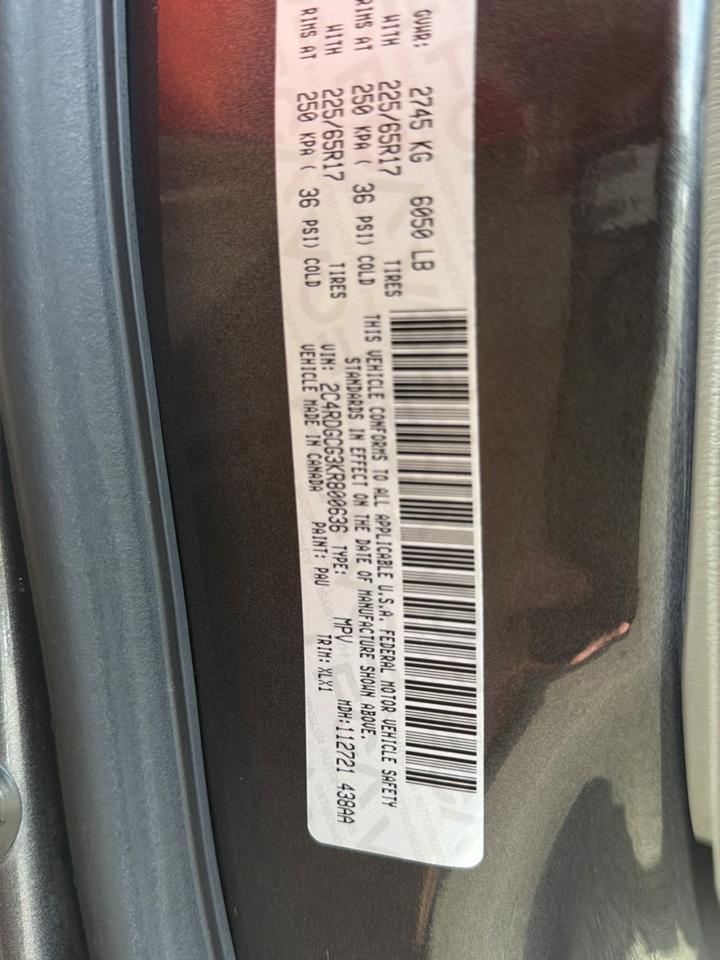 Dodge Grand Caravan SXT 2019