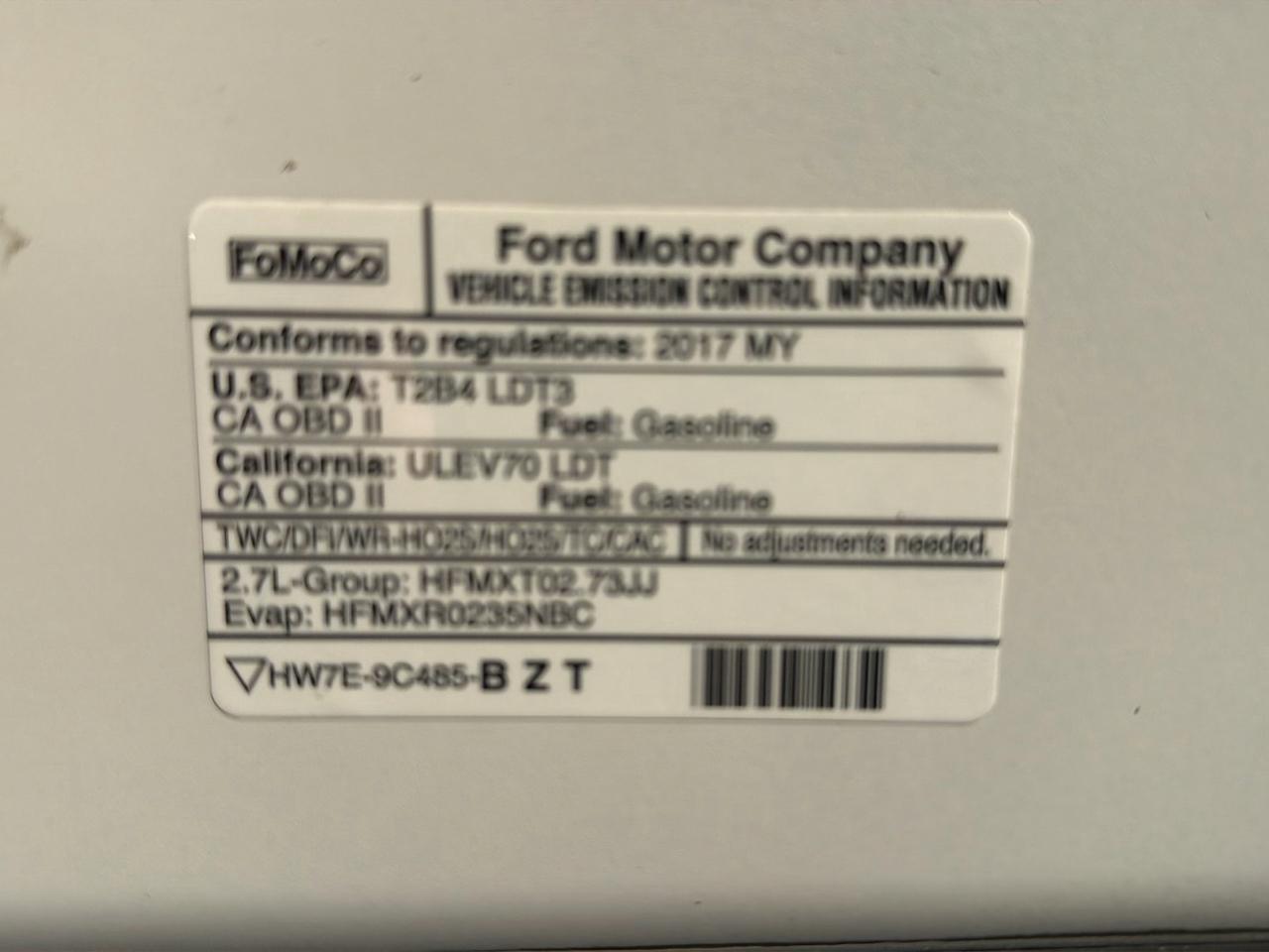 Ford F-150 XLT SuperCab 6.5-ft. Bed 2WD 2017
