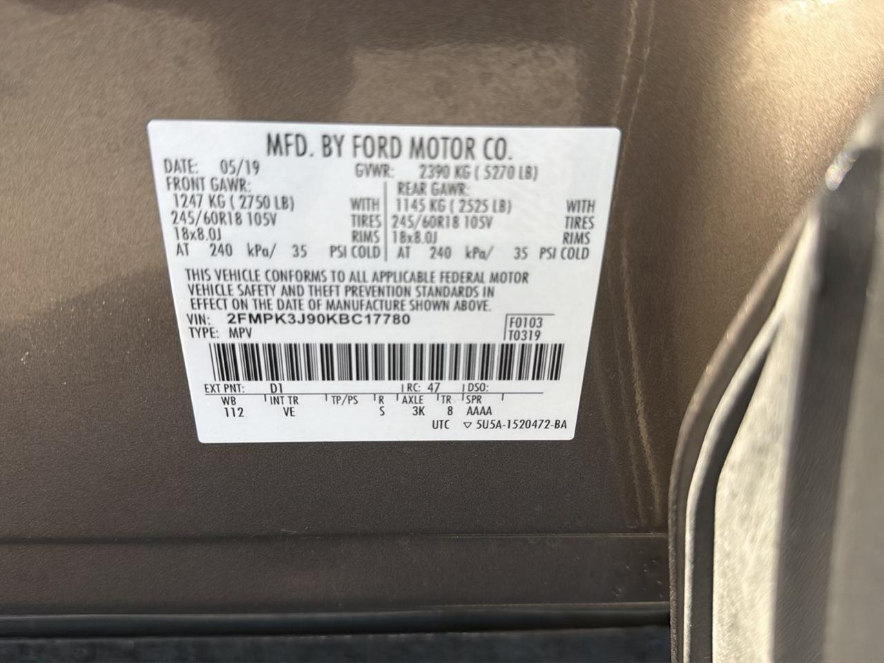 Ford Edge SEL FWD 2019