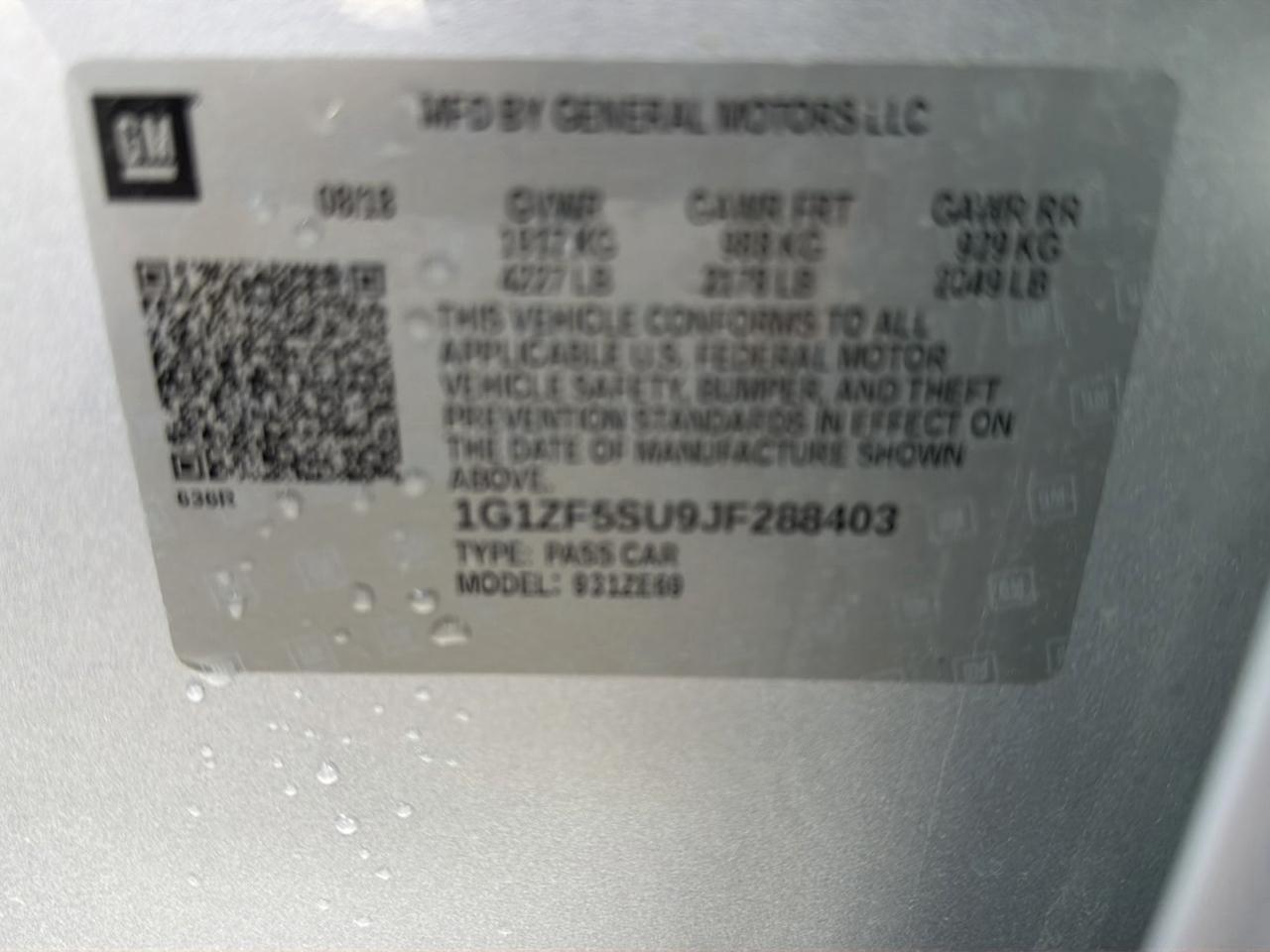 Chevrolet Malibu Hybrid 2018