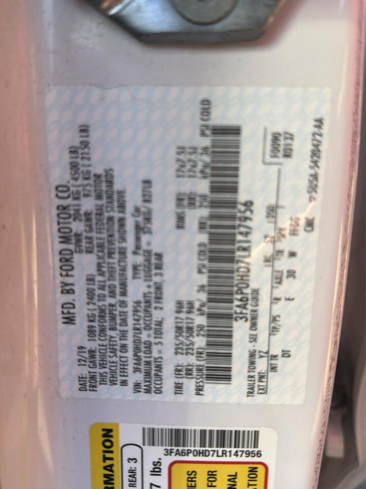 Ford Fusion SE 2020
