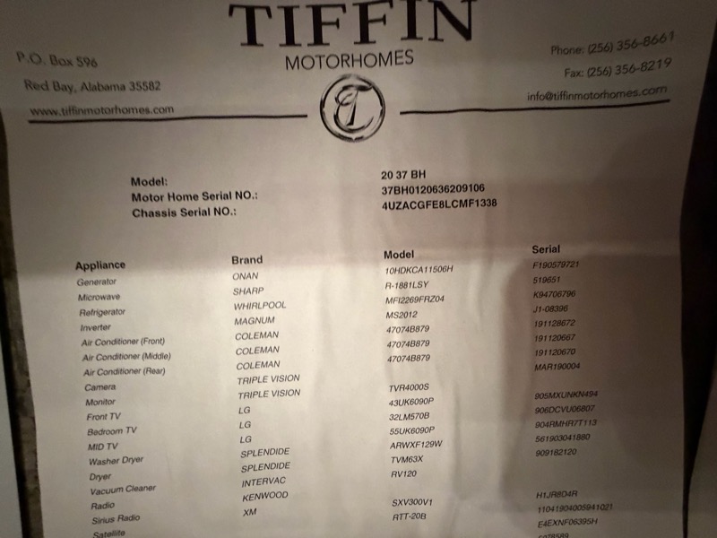 Tiffin Motorhomes Phaeton  2020