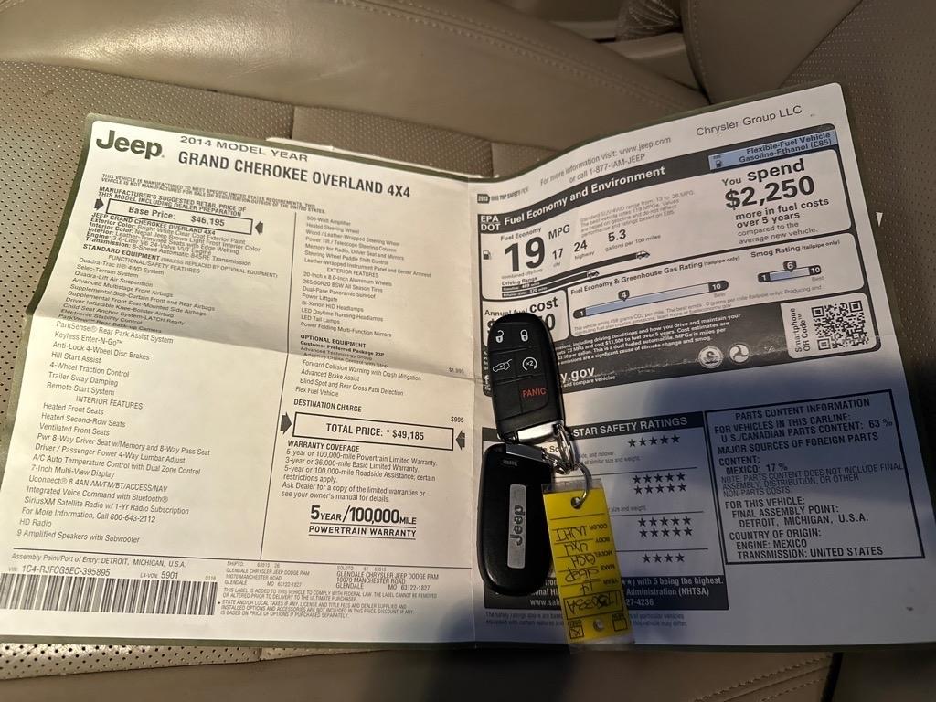 Jeep Grand Cherokee Overland 4WD 2014