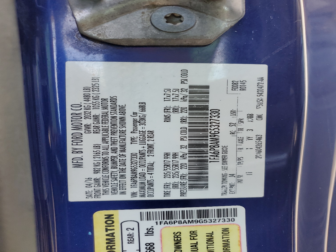 Ford Mustang V6 Coupe 2016