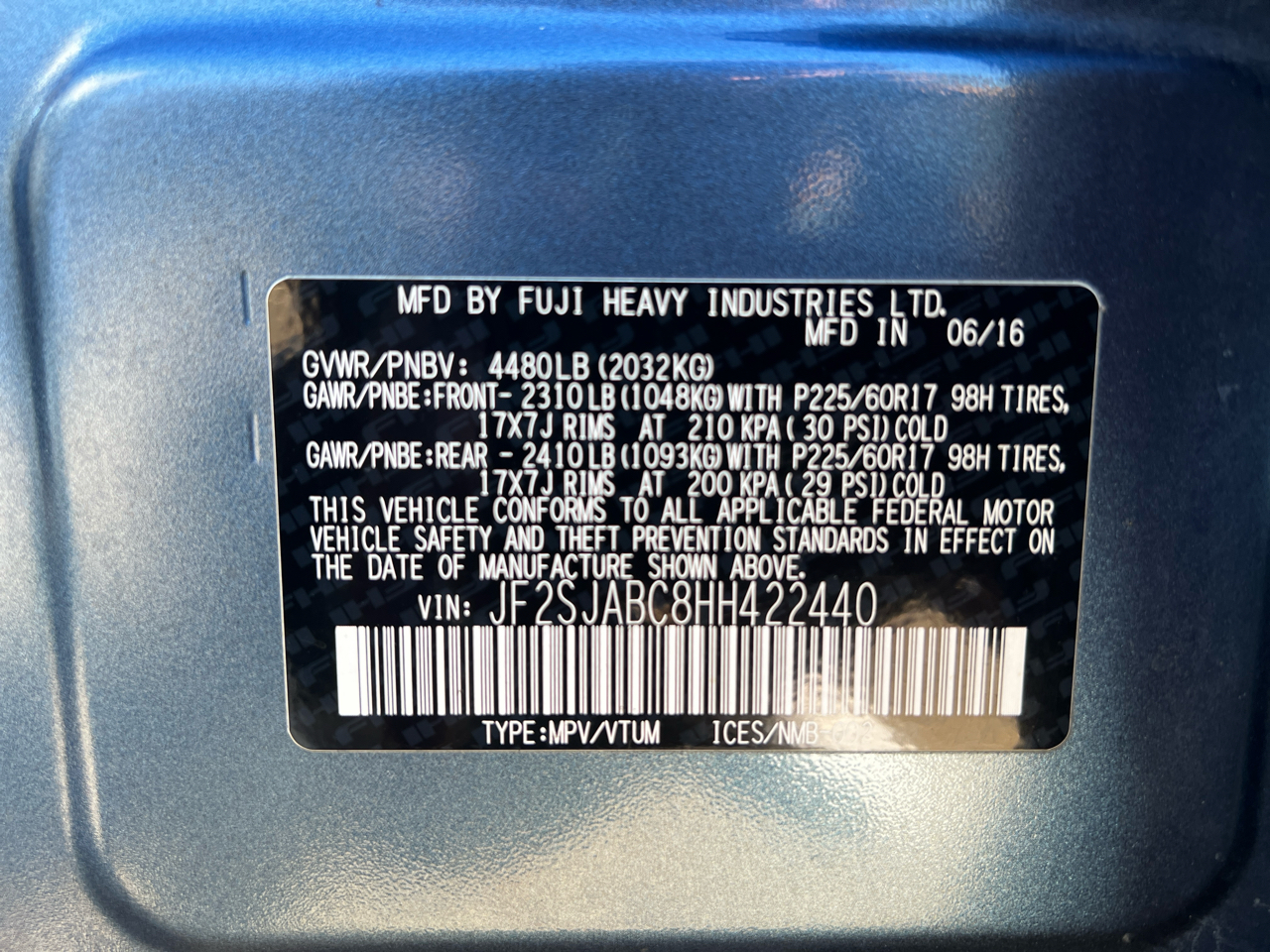 Subaru Forester 2.5i Premium PZEV CVT 2017 Subaru Forester 2.5i Premium PZEV CVT 2017