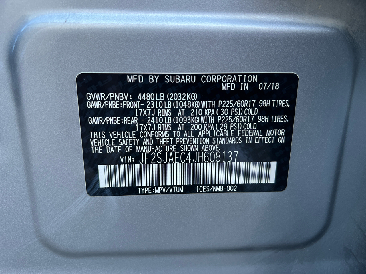 Subaru Forester 2.5i Premium CVT 2018 Subaru Forester 2.5i Premium CVT 2018