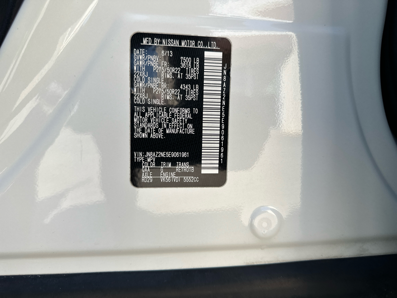 Infiniti QX80 4D SUV AWD 2014 Infiniti QX80 4D SUV AWD 2014