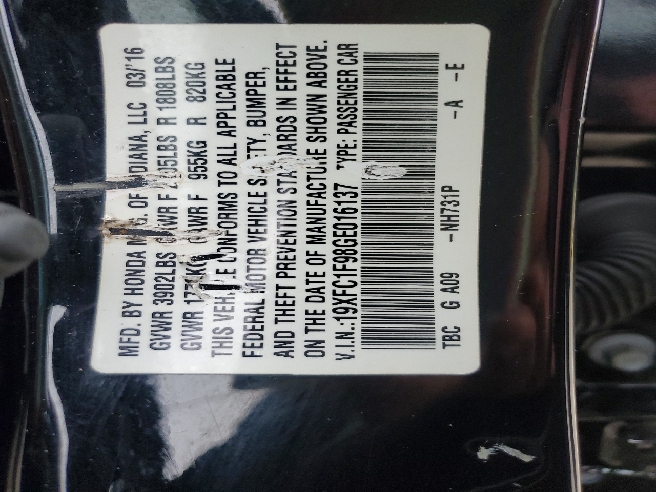 Honda Civic Sport Touring 2016