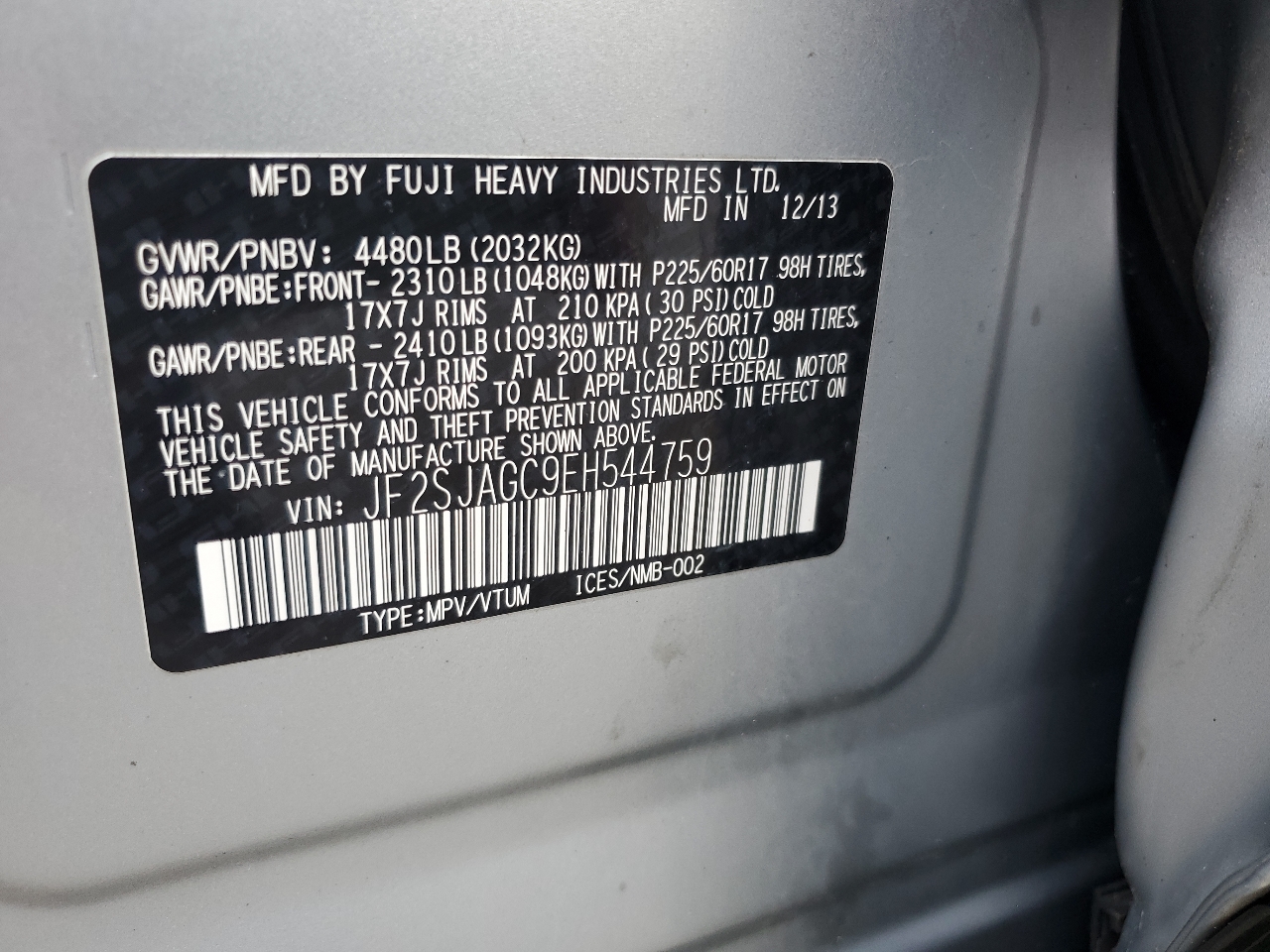 Subaru Forester Limited AWD 2014