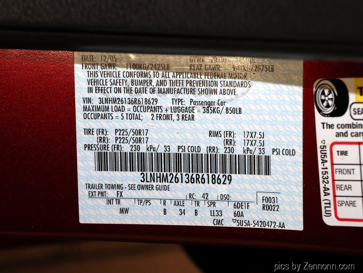 Lincoln Zephyr 4dr Sdn 2006 Lincoln Zephyr 4dr Sdn 2006