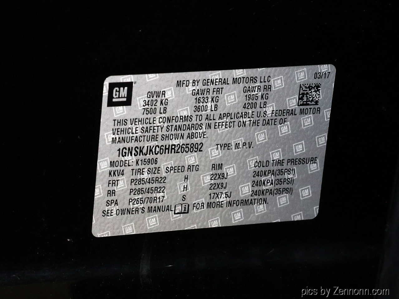 Chevrolet Suburban 4WD 4dr 1500 Premier 2017