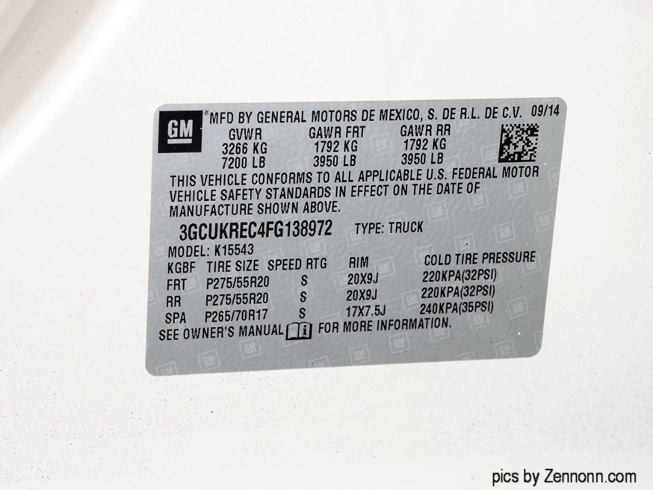 Chevrolet Silverado 1500 4WD Crew Cab 143.5" LT w/1LT 2015