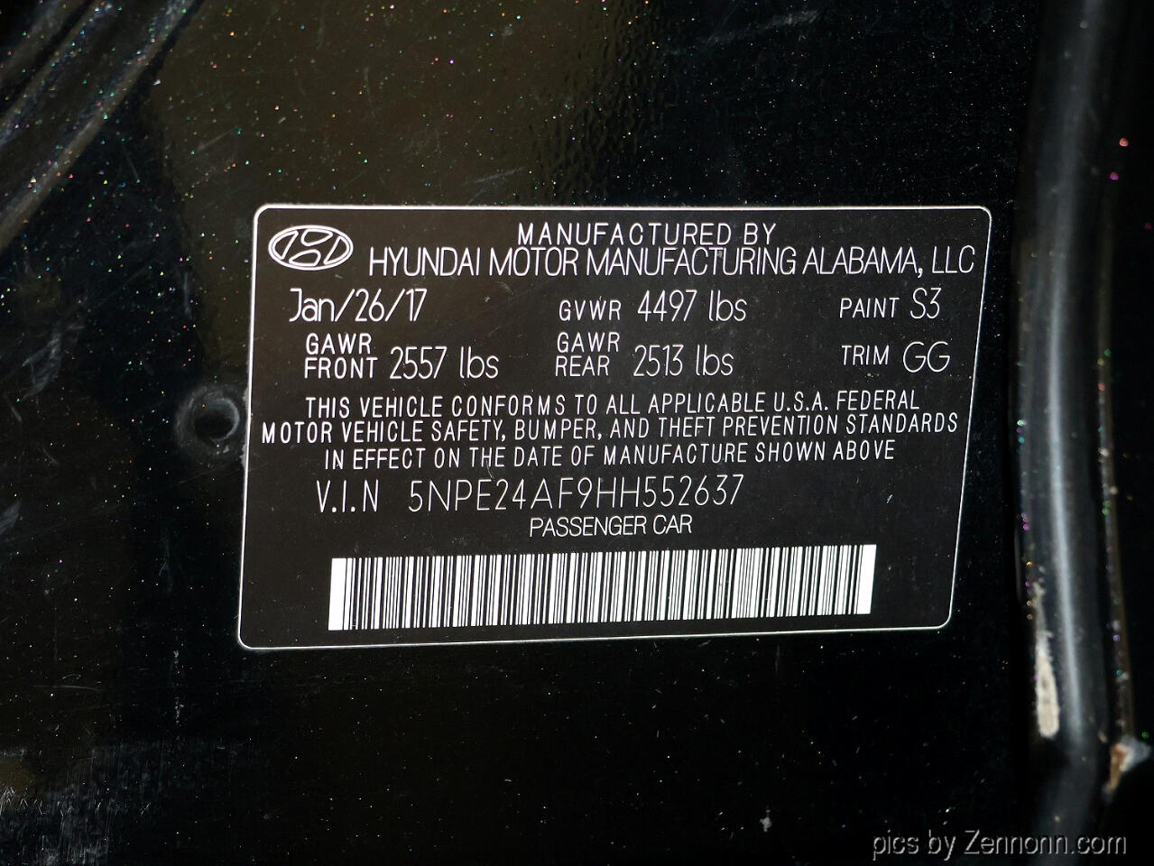 Hyundai Sonata 2.4L 2017