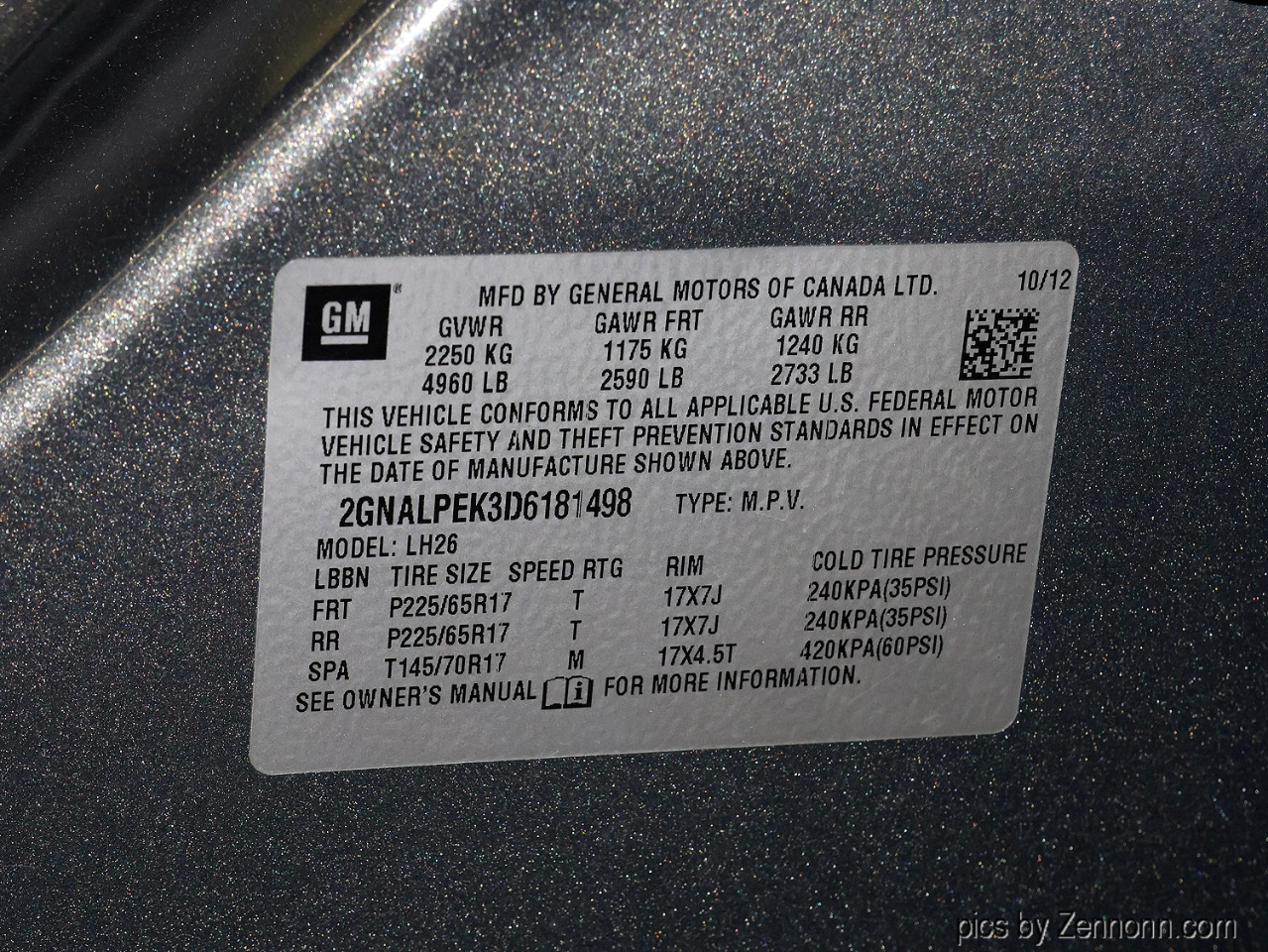 Chevrolet Equinox FWD 4dr LT w/2LT 2013