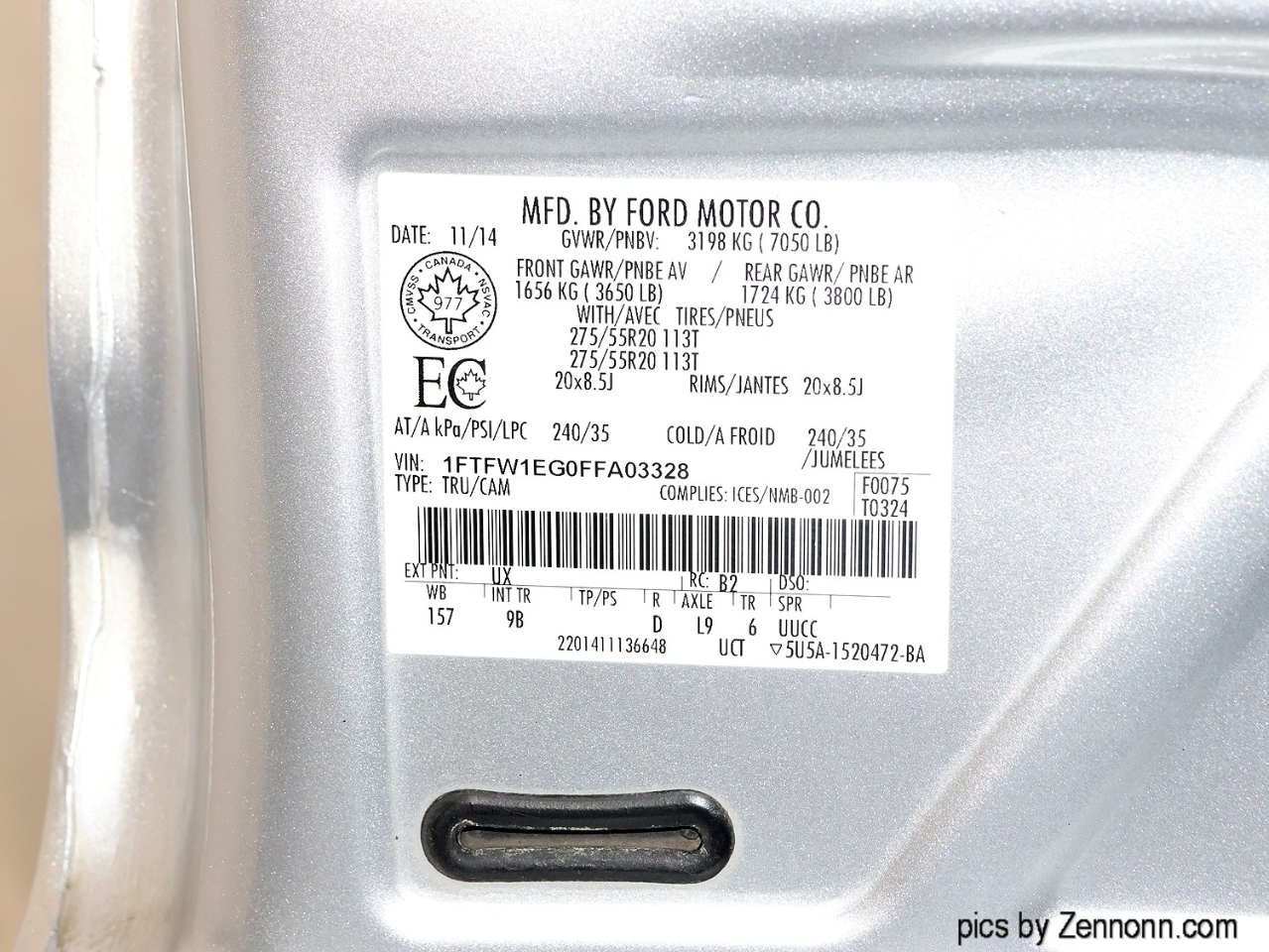 Ford F-150 4WD SuperCrew 157" Platinum 2015