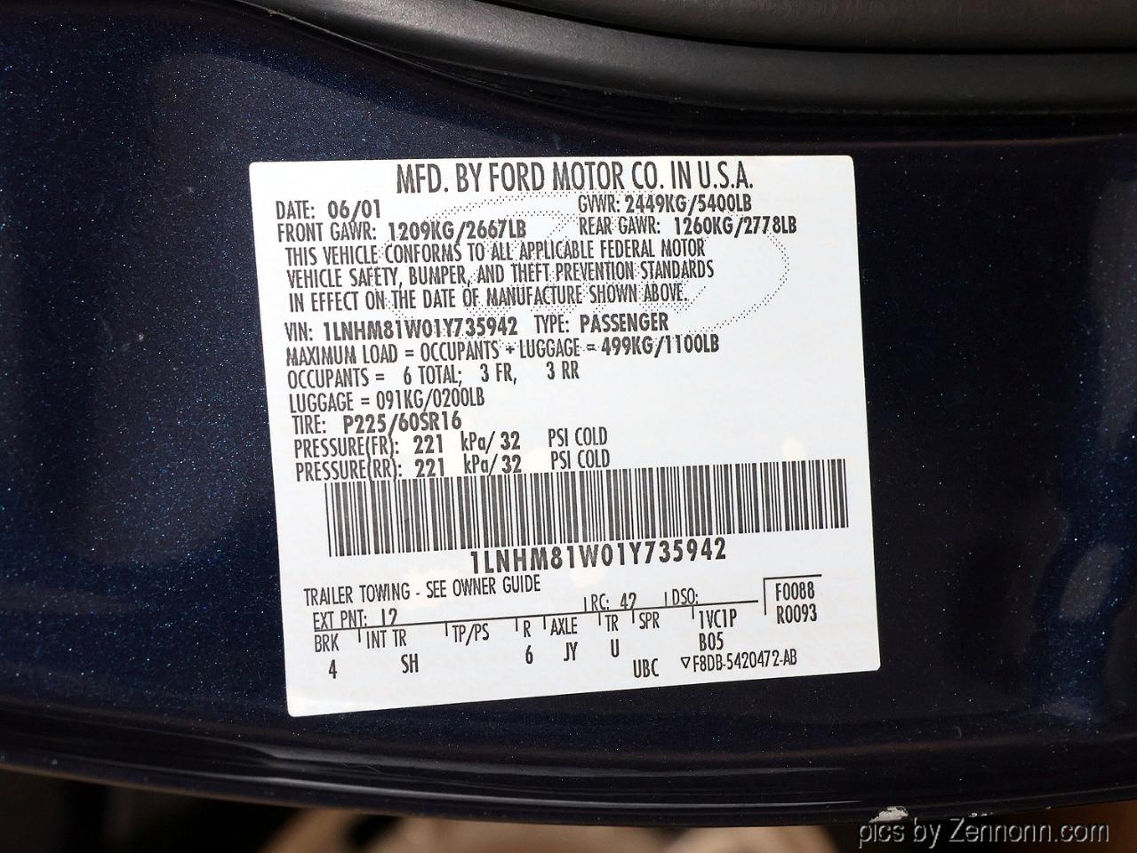 Lincoln Town Car 4dr Sdn Executive 2001