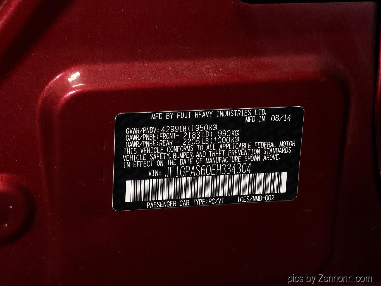 Subaru Impreza Wagon 5dr Auto 2.0i Sport Limited 2014