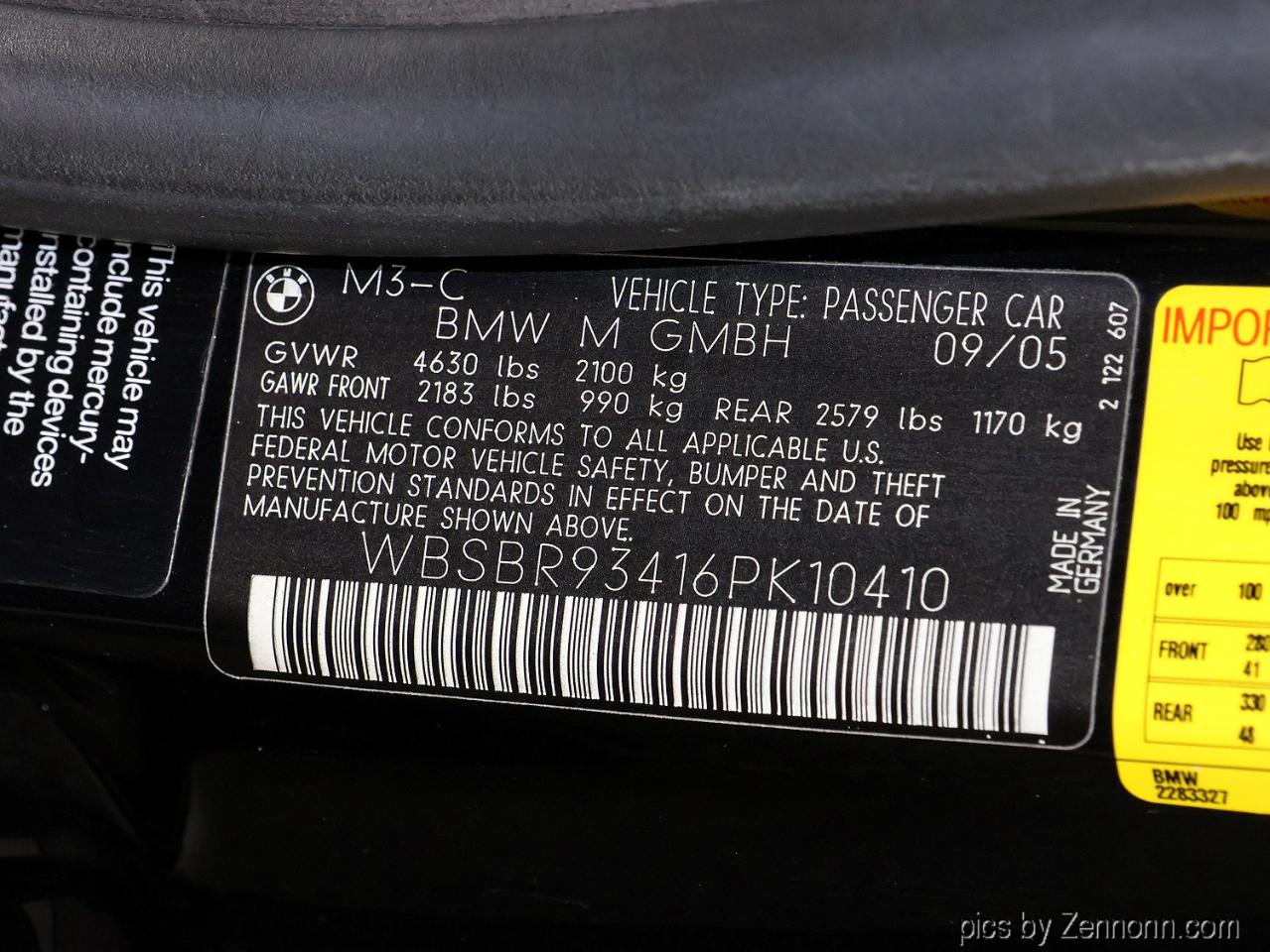 BMW 3 Series M3 2dr Convertible 2006