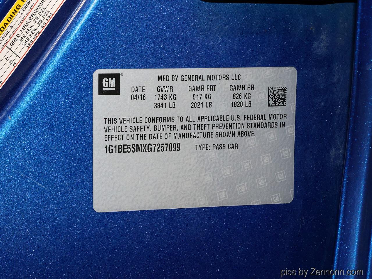 Chevrolet Cruze 4dr Sdn Auto LT 2016