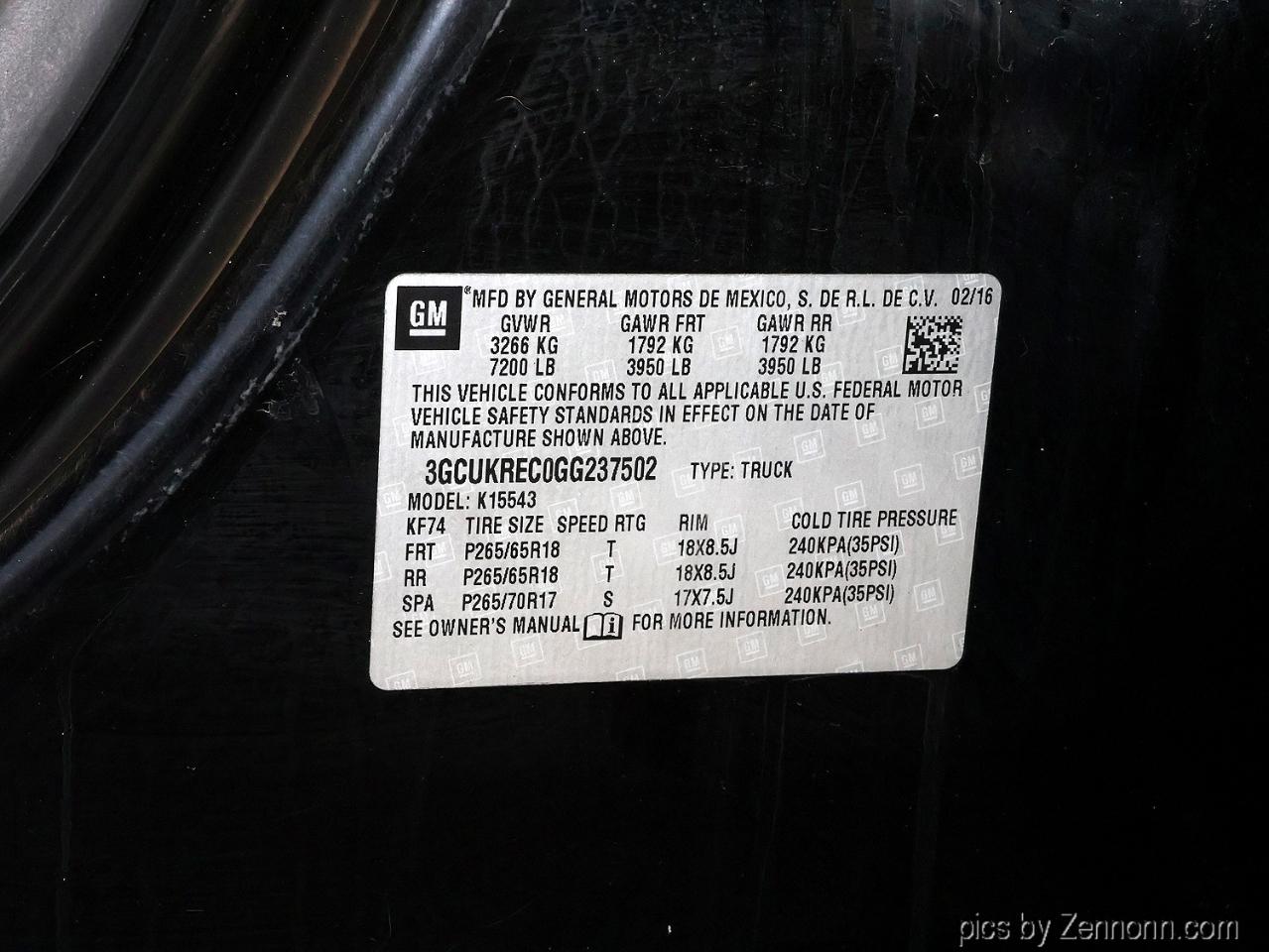 Chevrolet Silverado 1500 4WD Crew Cab 143.5" LT w/2LT 2016