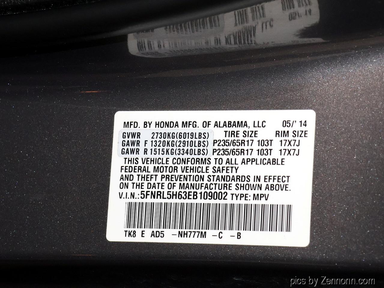 Honda Odyssey 5dr EX-L 2014