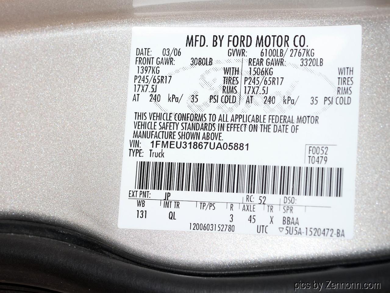 Ford Explorer Sport Trac 2WD 4dr V8 XLT 2007