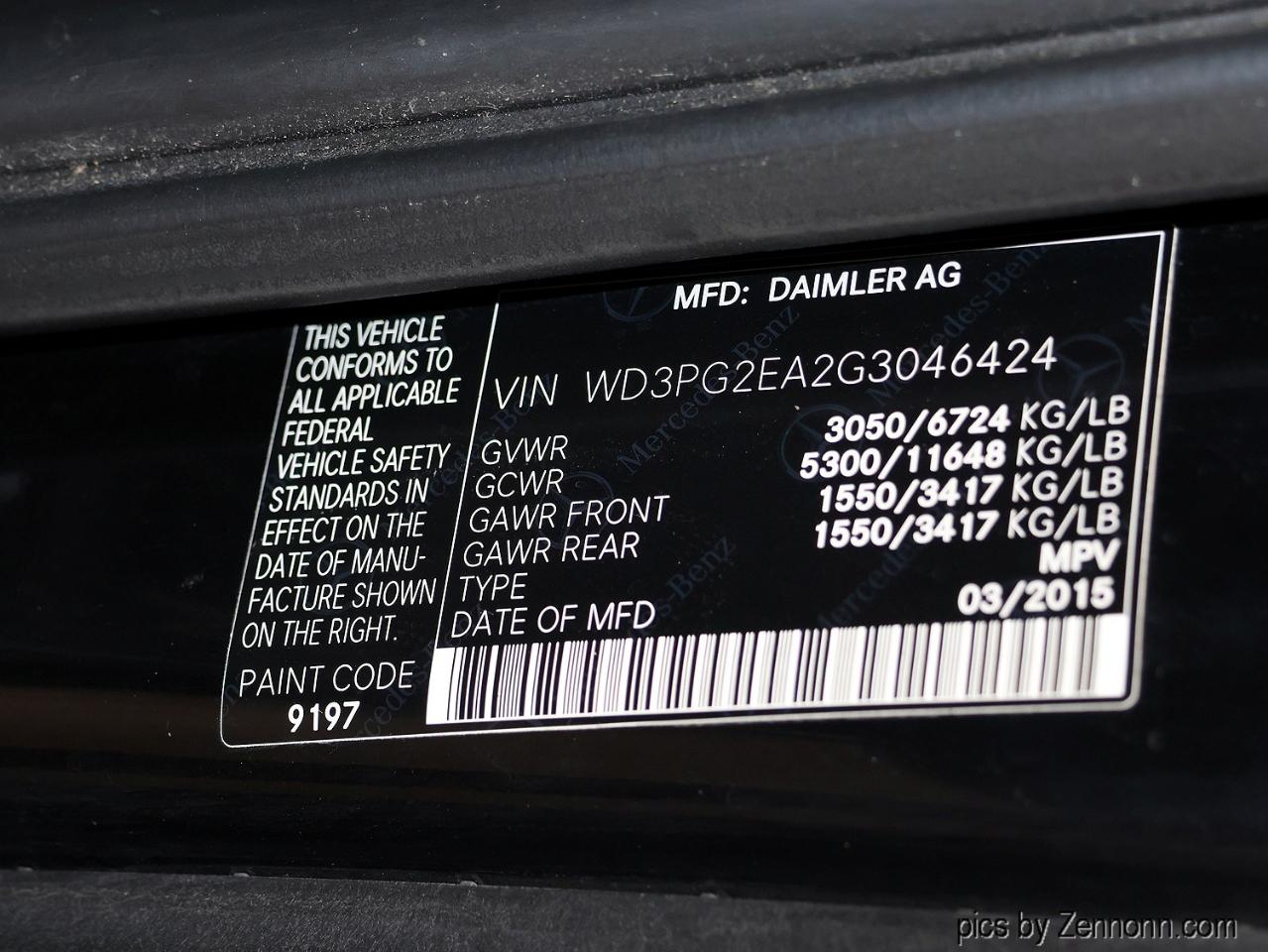 Mercedes-Benz Metris Cargo Van RWD 126" 2016