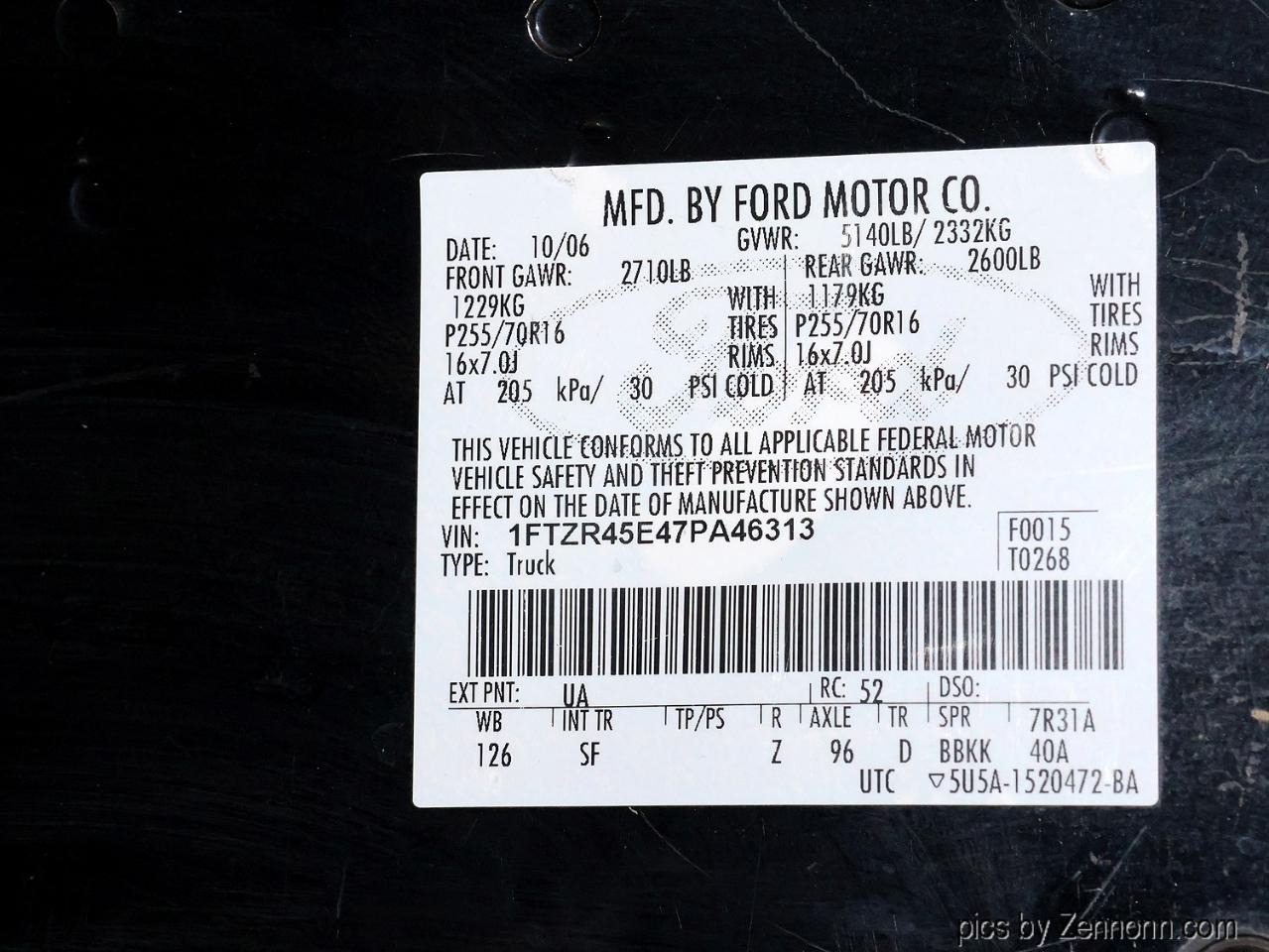 Ford Ranger 4WD 4dr SuperCab 126" FX4 Lvl II 2007