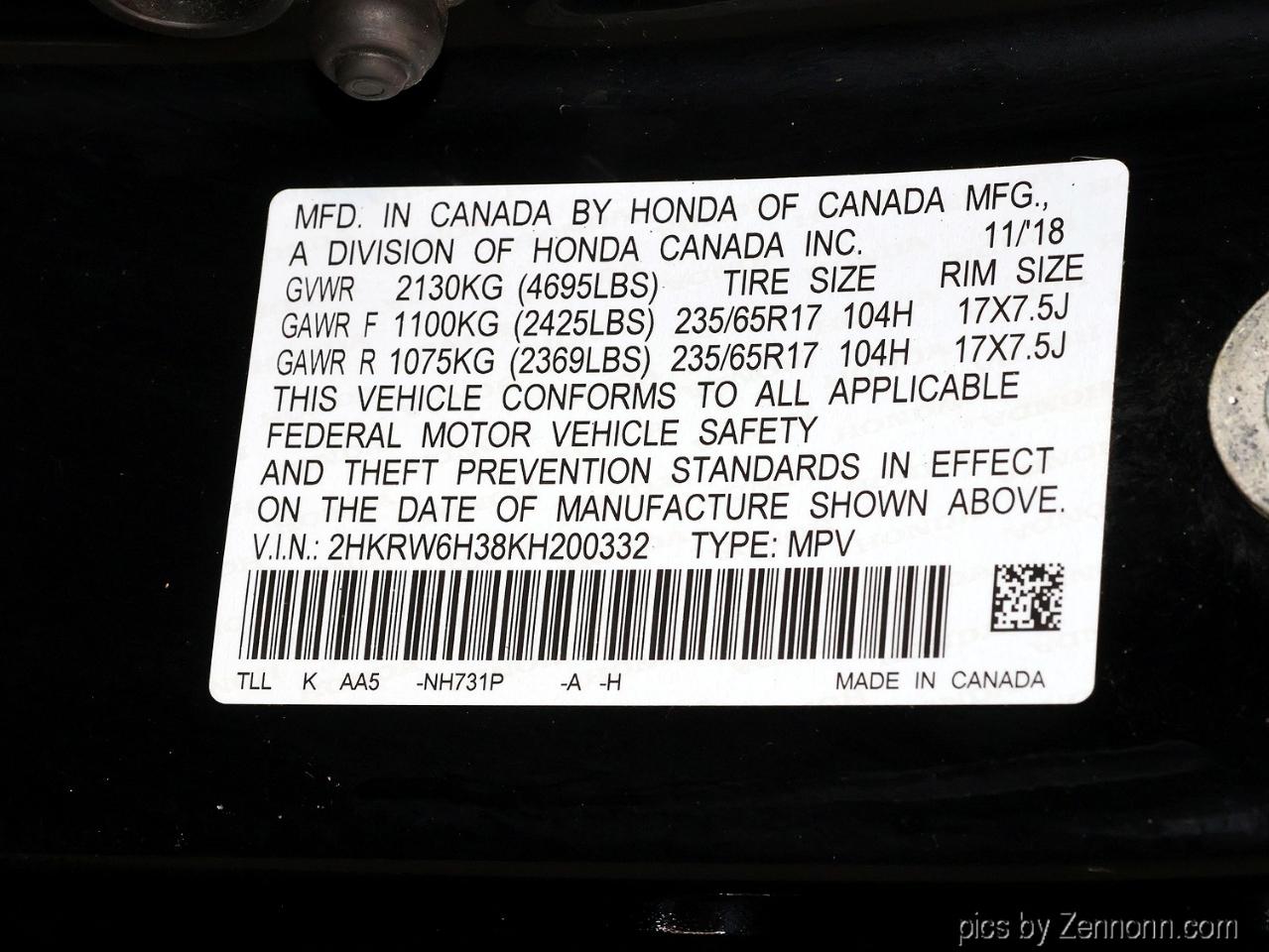 Honda CR-V LX AWD 2019