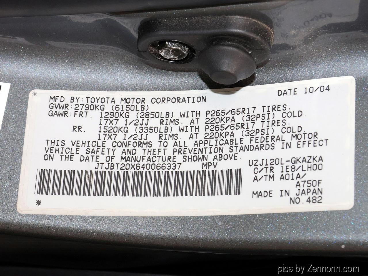 Lexus GX 470 4dr SUV 4WD 2004