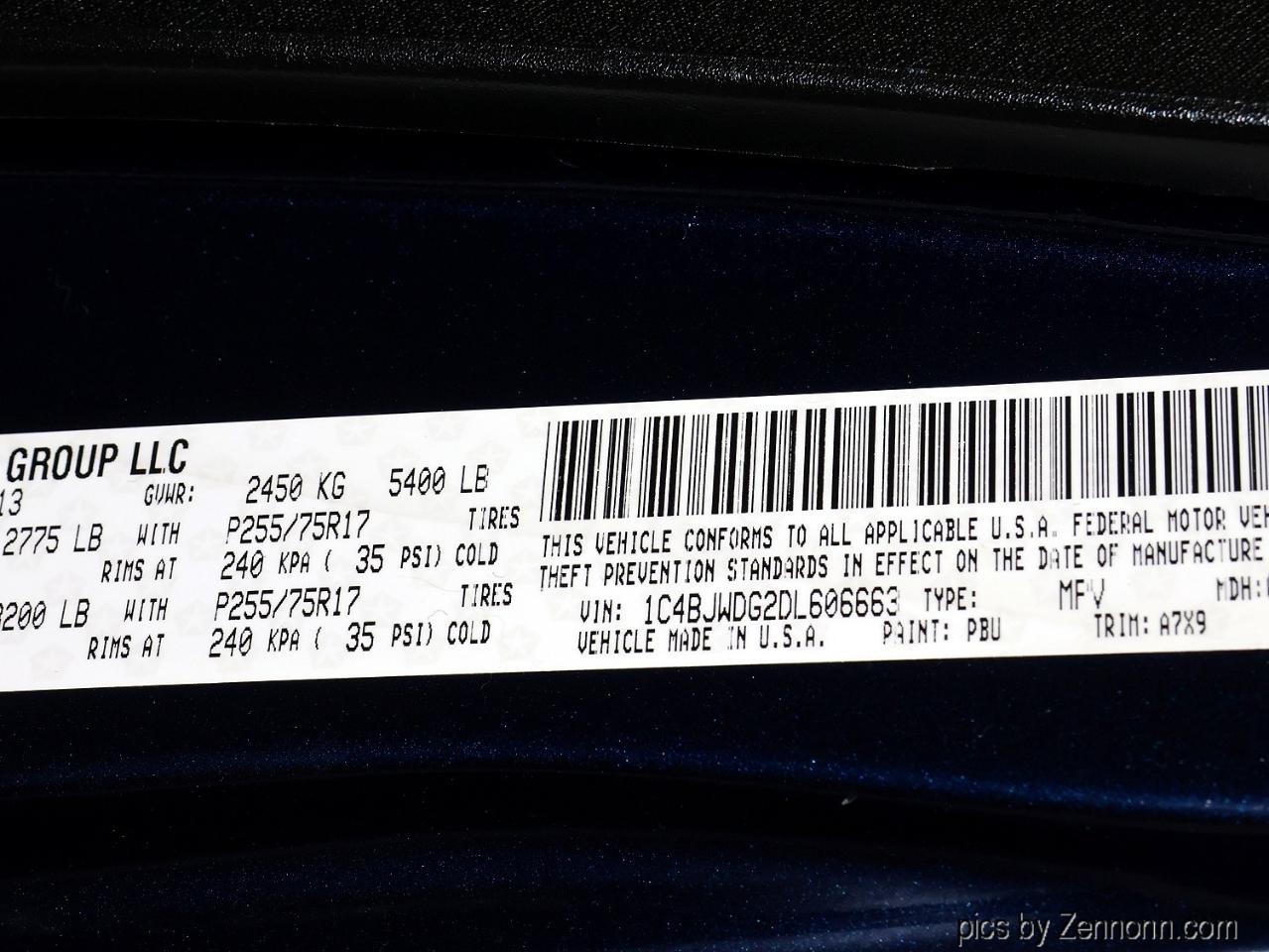 Jeep Wrangler Unlimited 4WD 4dr Sport 2013