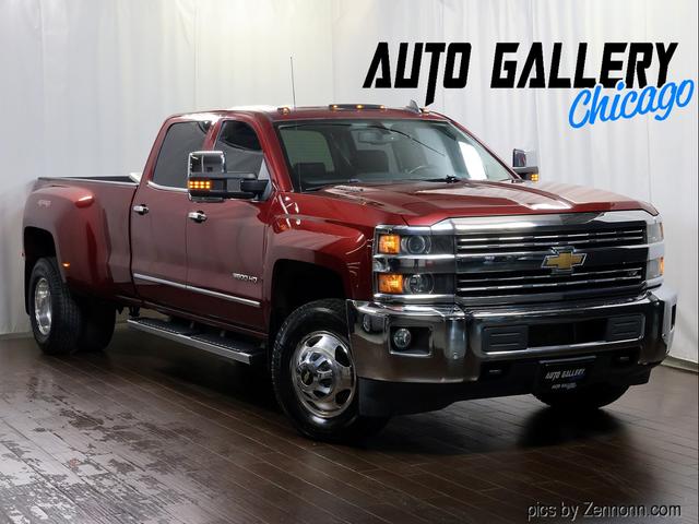 Red 2015 Chevrolet Silverado 3500HD Pickup Truck Four-Wheel Drive Automatic