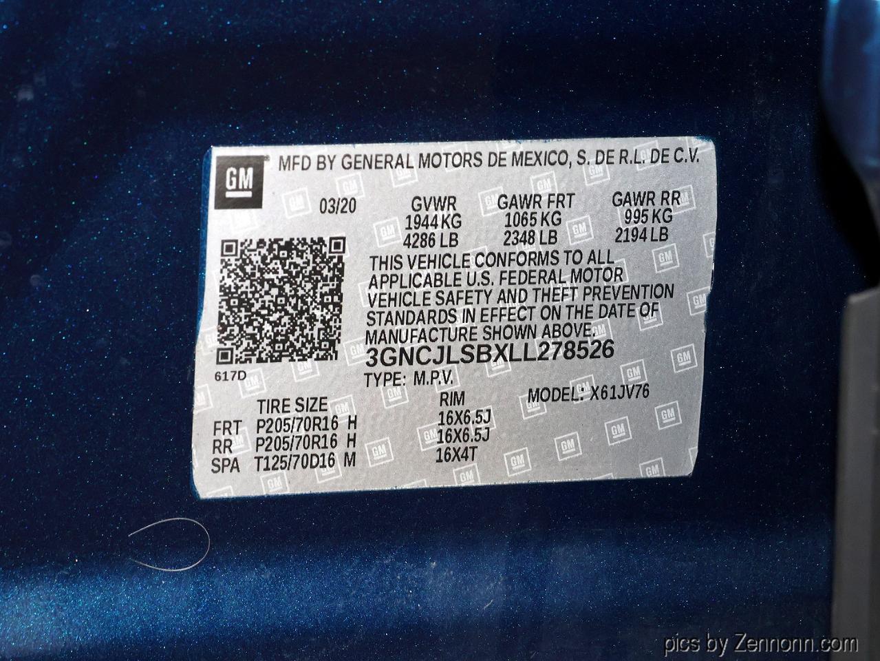 Chevrolet Trax FWD 4dr LT 2020