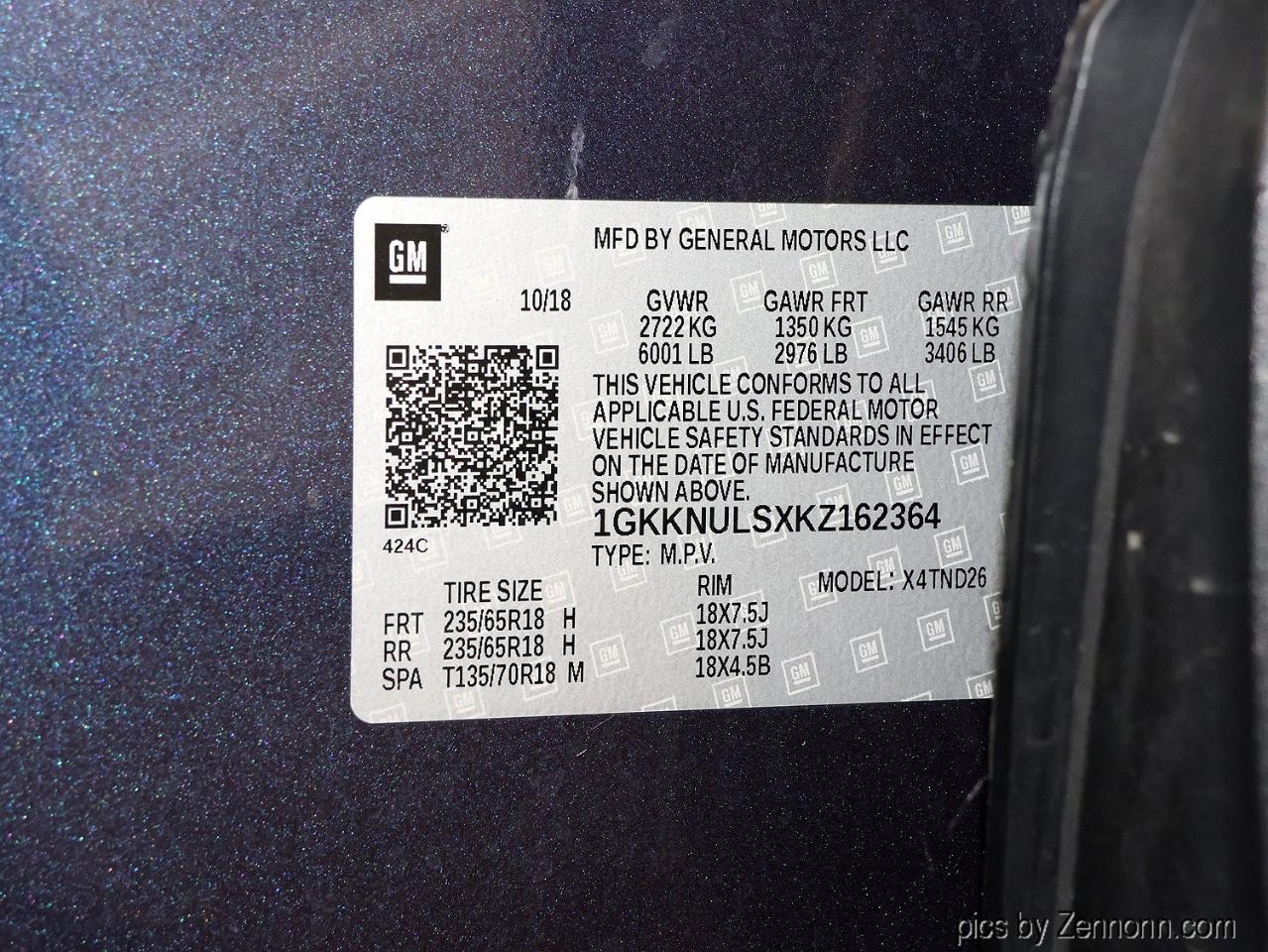 GMC Acadia AWD 4dr SLT w/SLT-1 2019