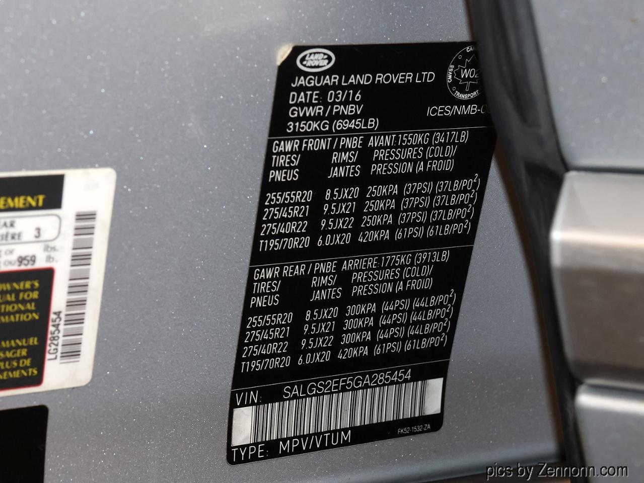 Land Rover Range Rover 4WD 4dr Supercharged 2016