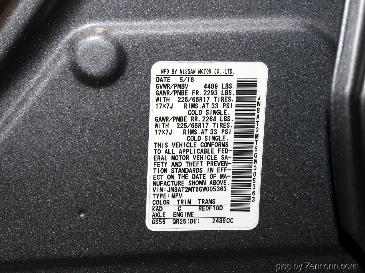 Nissan Rogue FWD 4dr S 2016