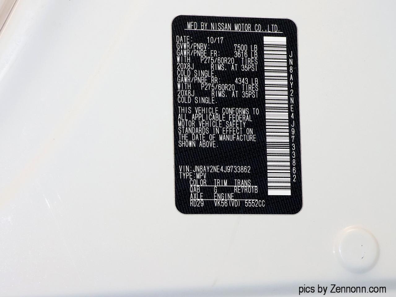 Nissan Armada 4x4 Platinum 2018