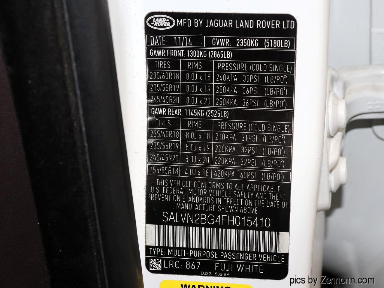 Land Rover Range Rover Evoque 5dr HB Pure 2015