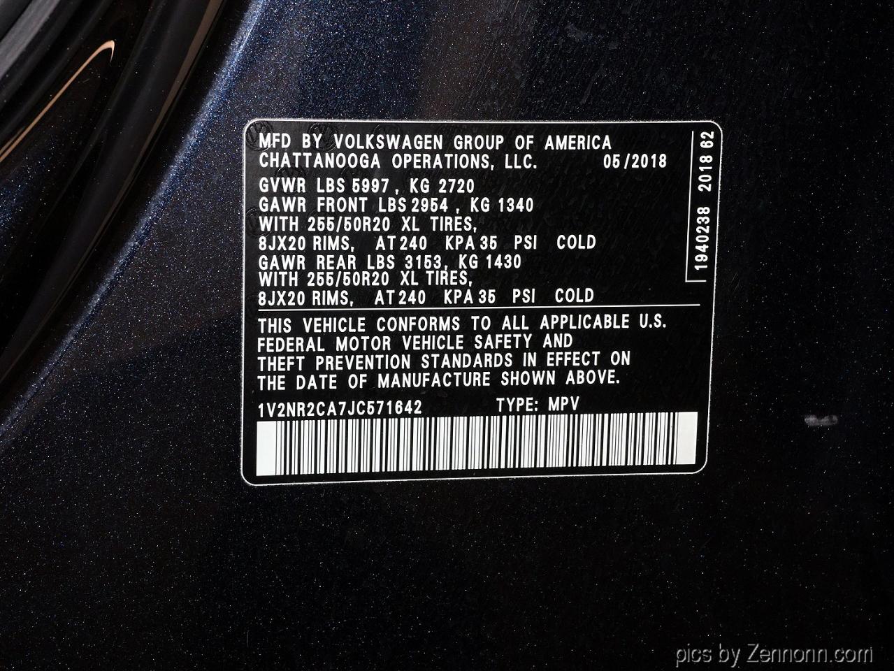 Volkswagen Atlas 3.6L V6 SEL Premium 4MOTION 2018