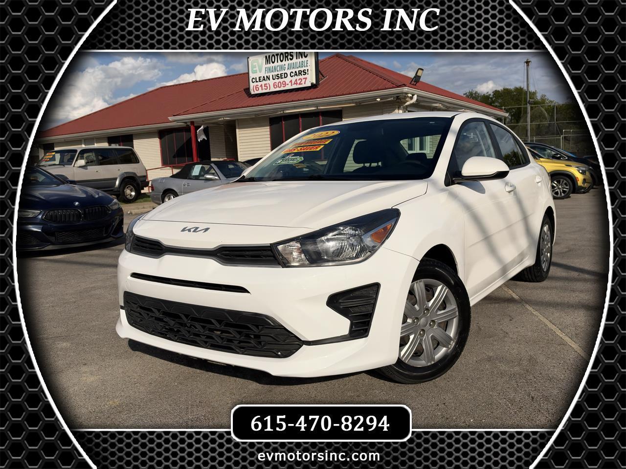 White 2022 Kia Rio Sedan Front-Wheel Drive Automatic