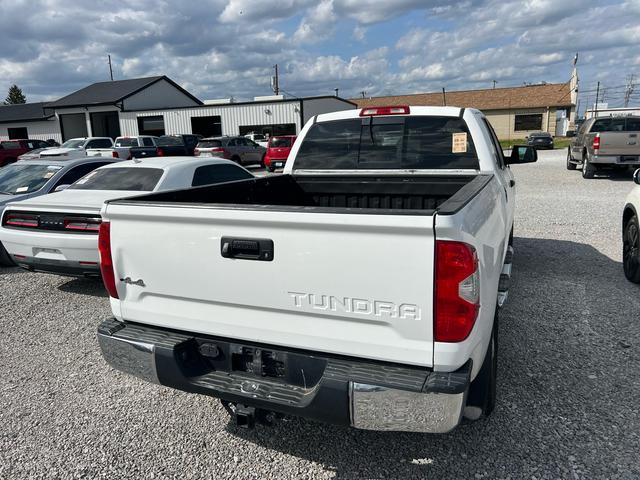 White 2019 Toyota Tundra SR5 Double Cab 5.7L 4WD Pickup Truck Four-Wheel Drive Automatic