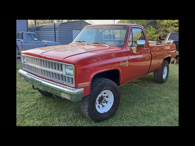 Red 1981 Chevrolet C/K 20 LB HD 4WD Pickup Truck Four-Wheel Drive Automatic