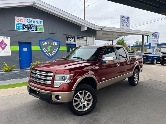 Red 2014 Ford F-150 King Ranch SuperCrew 4WD Pickup Truck Four-Wheel Drive Automatic