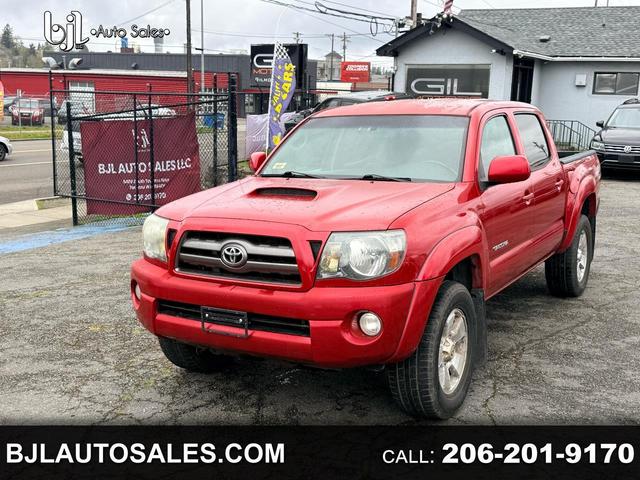 Red 2009 Toyota Tacoma Double Cab V6 4WD Pickup Truck Four-Wheel Drive Automatic
