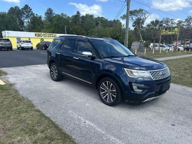 Blue 2017 Ford Explorer Platinum AWD SUV / Crossover All-Wheel Drive Automatic