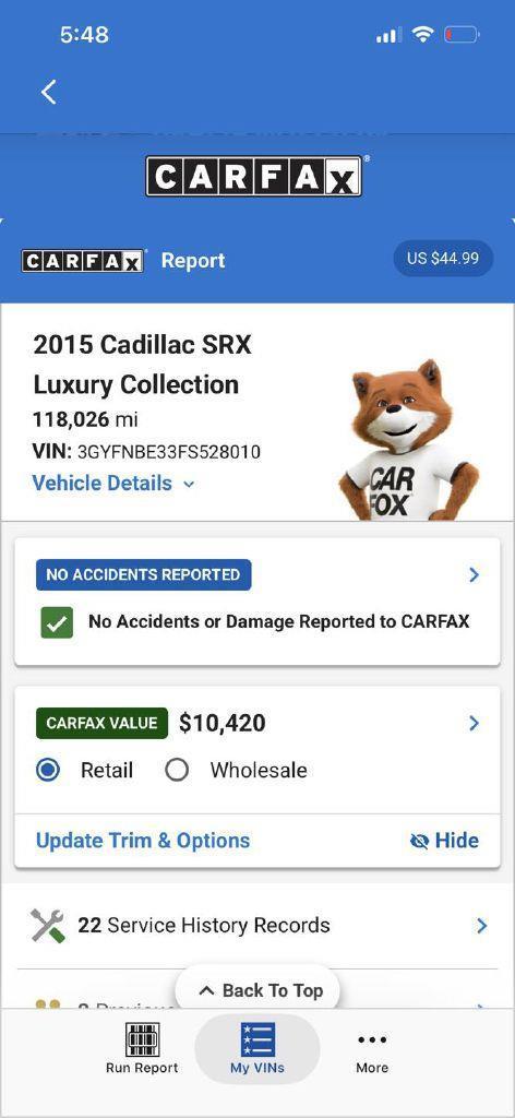 Cadillac SRX  2015