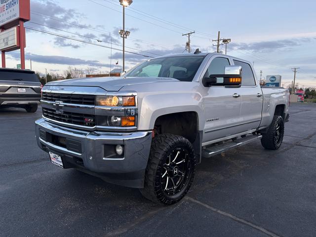 Silver 2016 Chevrolet Silverado 2500HD LTZ Crew Cab 4WD Pickup Truck Four-Wheel Drive Automatic
