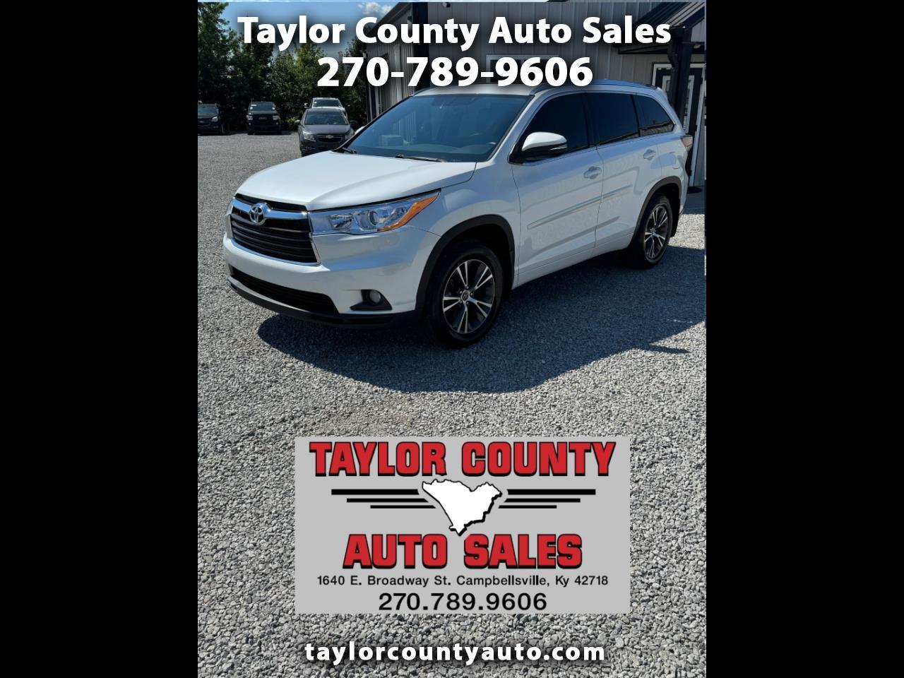 Toyota Highlander XLE AWD V6 2016