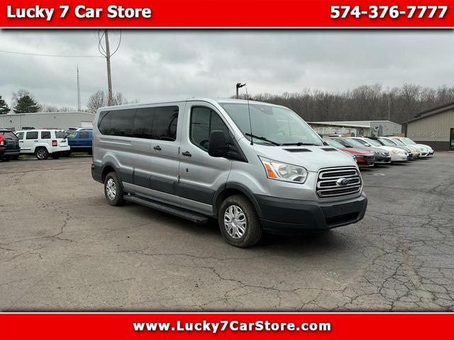 Silver 2016 Ford Transit Passenger 350 XL Low Roof LWB RWD with 60/40 Passenger-Side Doors Van Rear-Wheel Drive Automatic
